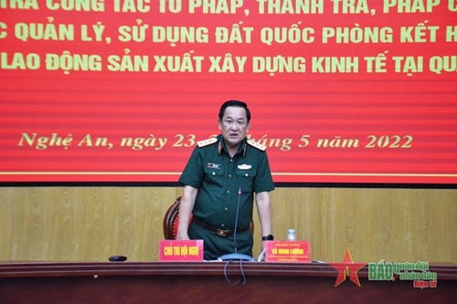 Thượng tướng Võ Minh Lương thăm và làm việc tại Quân khu 4